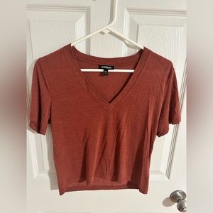 Express Cropped Rust Tee - Size XS